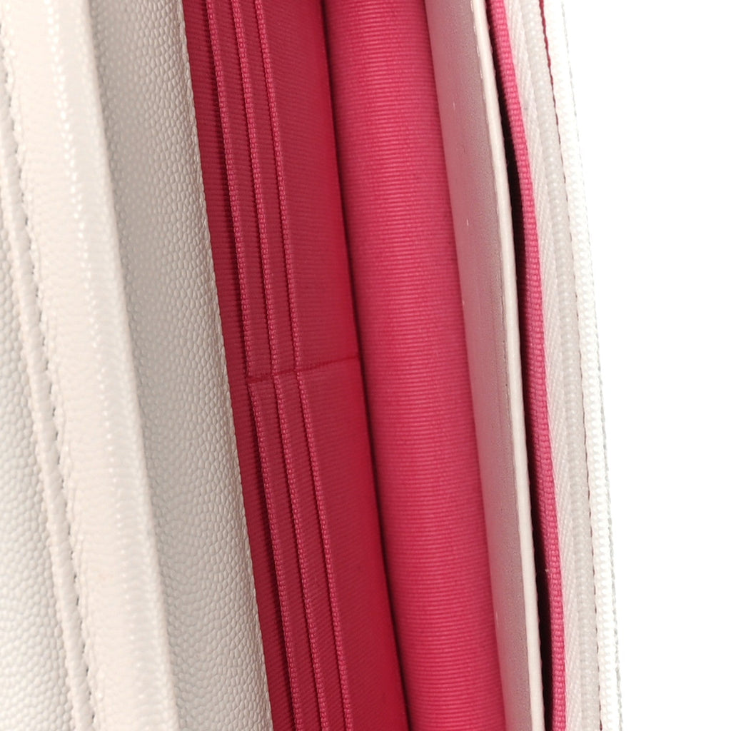 Caviar Quilted Chanel 19 Wallet on Chain WOC White Pink