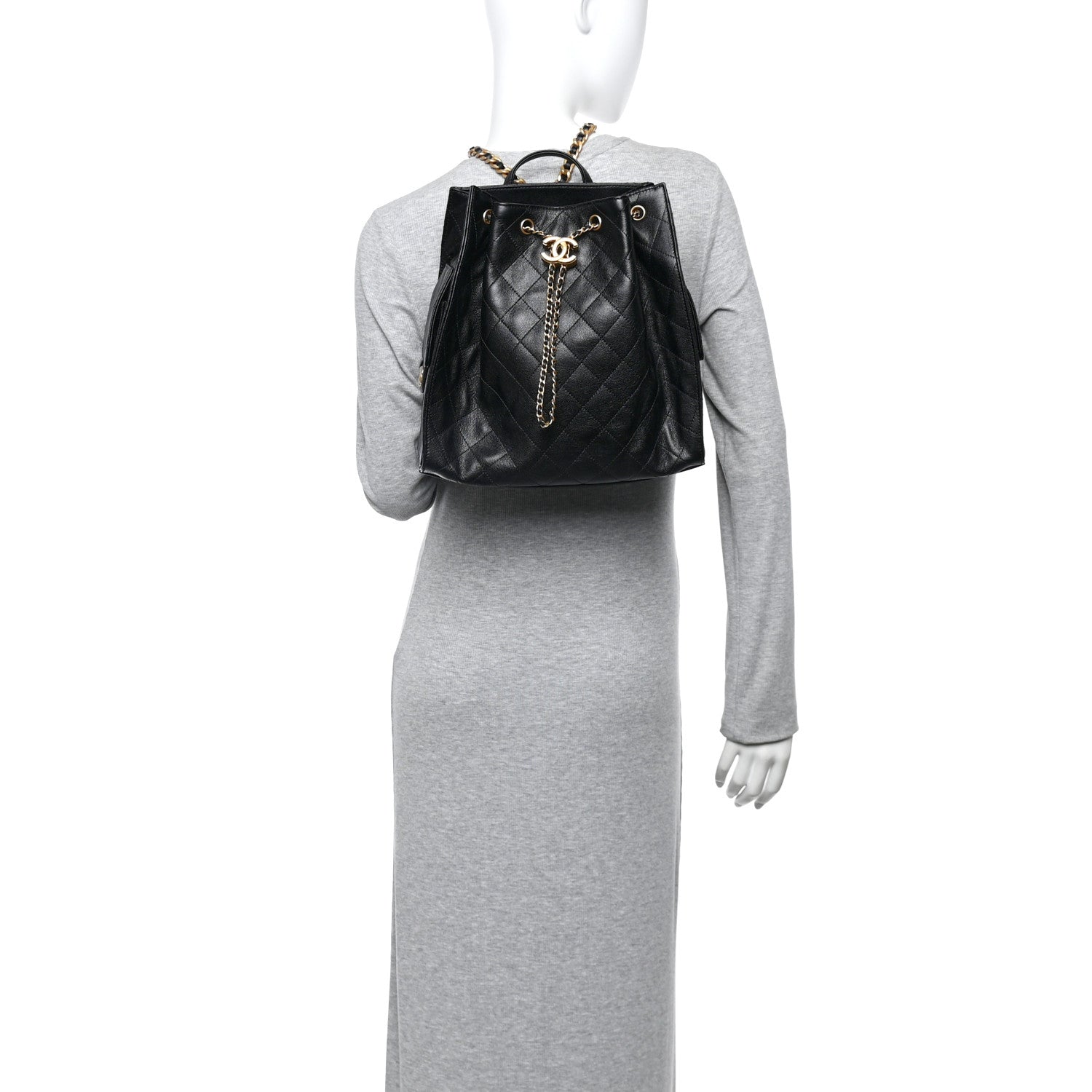 Chanel Caviar Quilted Large Chanel 25 Backpack Black