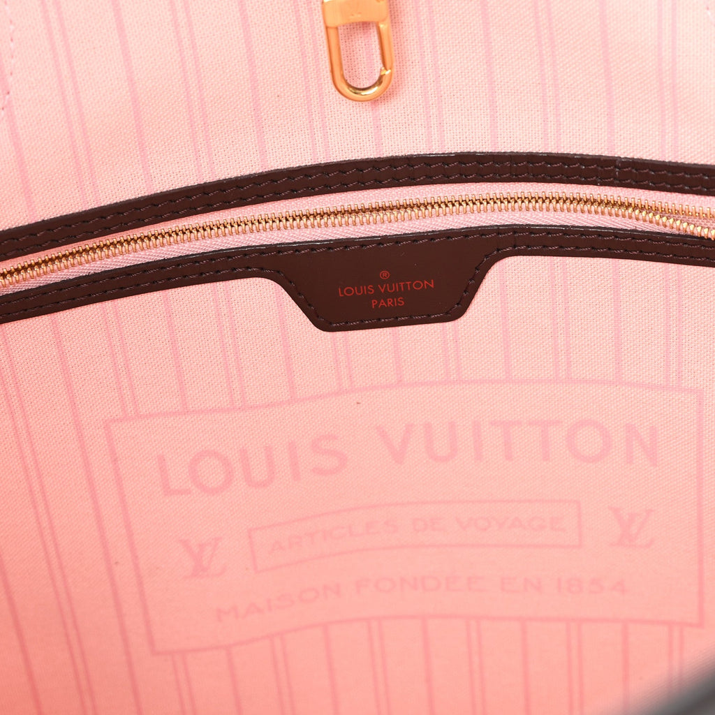 Louis Vuitton Damier Ebene Neo Neverfull MM Rose Ballerine
