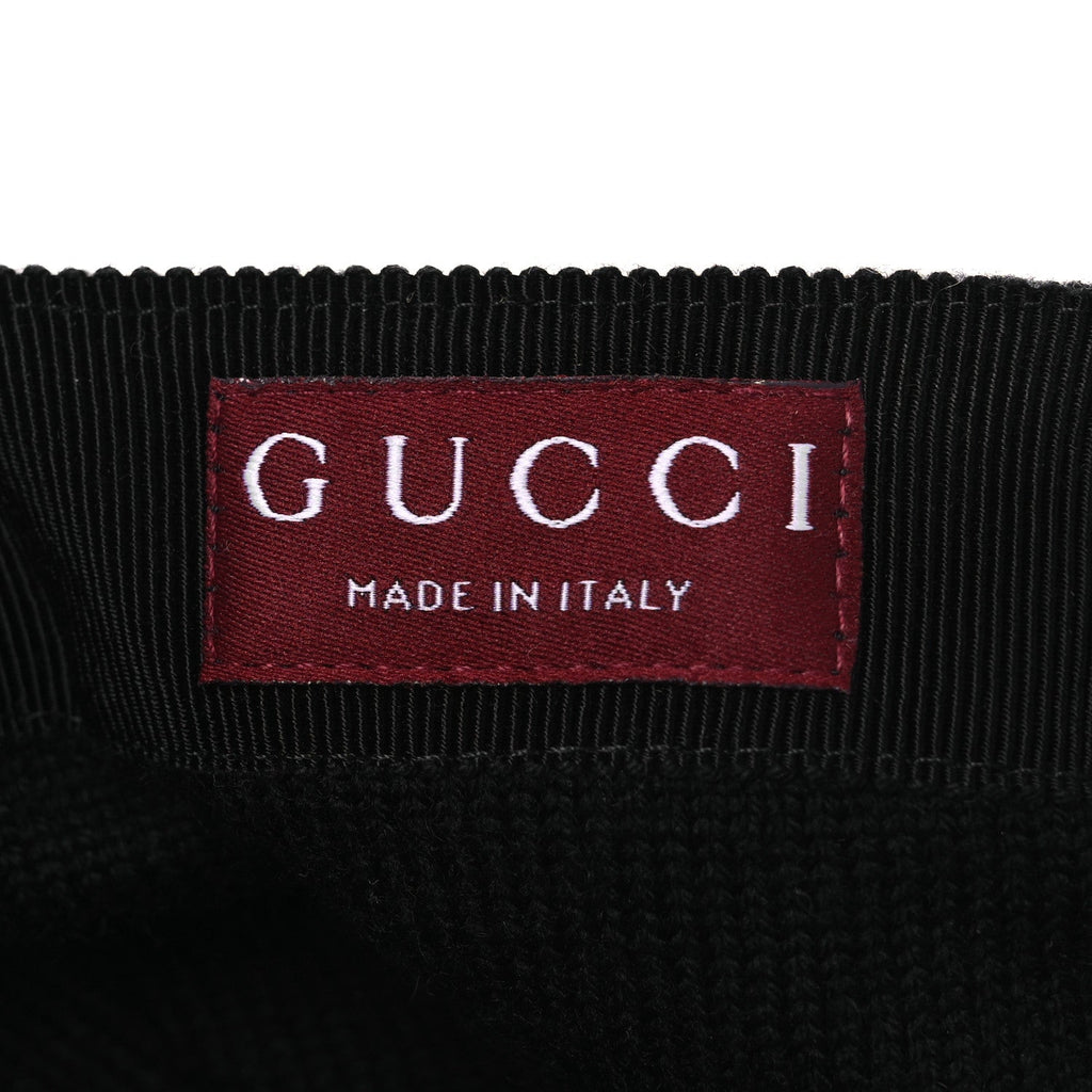 Gucci Covered Wool GG Monogram Baseball Hat L Grey Dark Grey Black