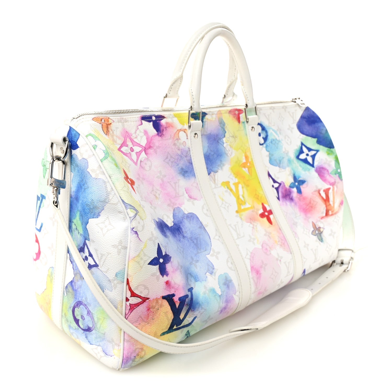 Louis Vuitton Monogram Watercolor Keepall Bandouliere 50 Multicolor