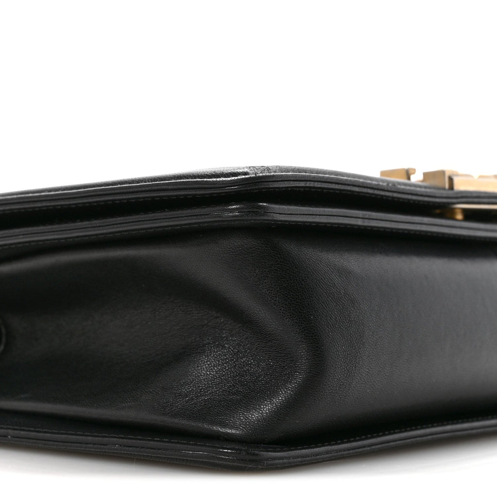 Chanel Lambskin Quilted Medium Boy Flap Black
