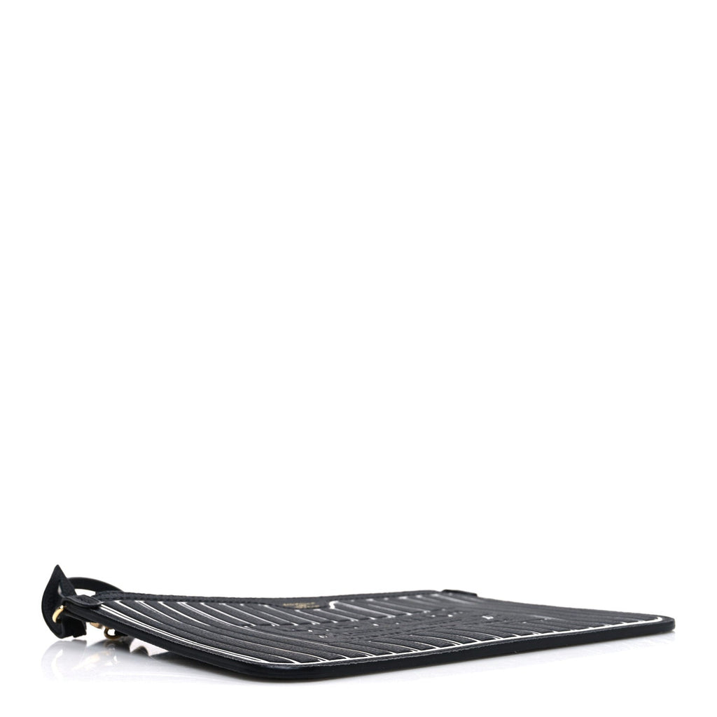 Louis Vuitton Calfskin Neverfull Inside Out MM Pochette Black