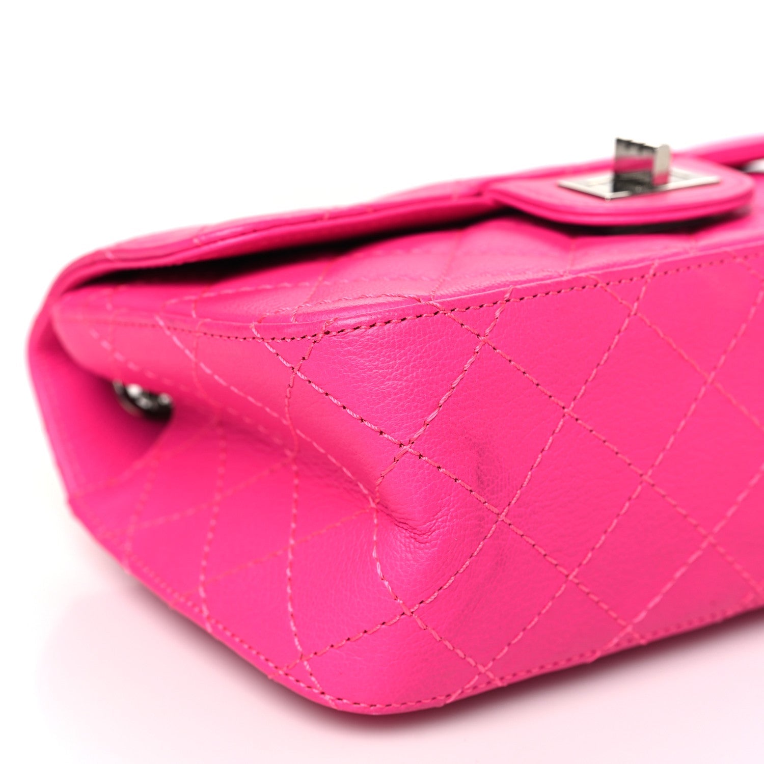 Chanel Goatskin Quilted 2.55 Reissue Mini Flap Fluorescent Pink