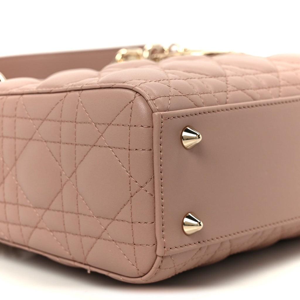 Christian Dior Lambskin Cannage Small My ABCDior Lady Dior Fard