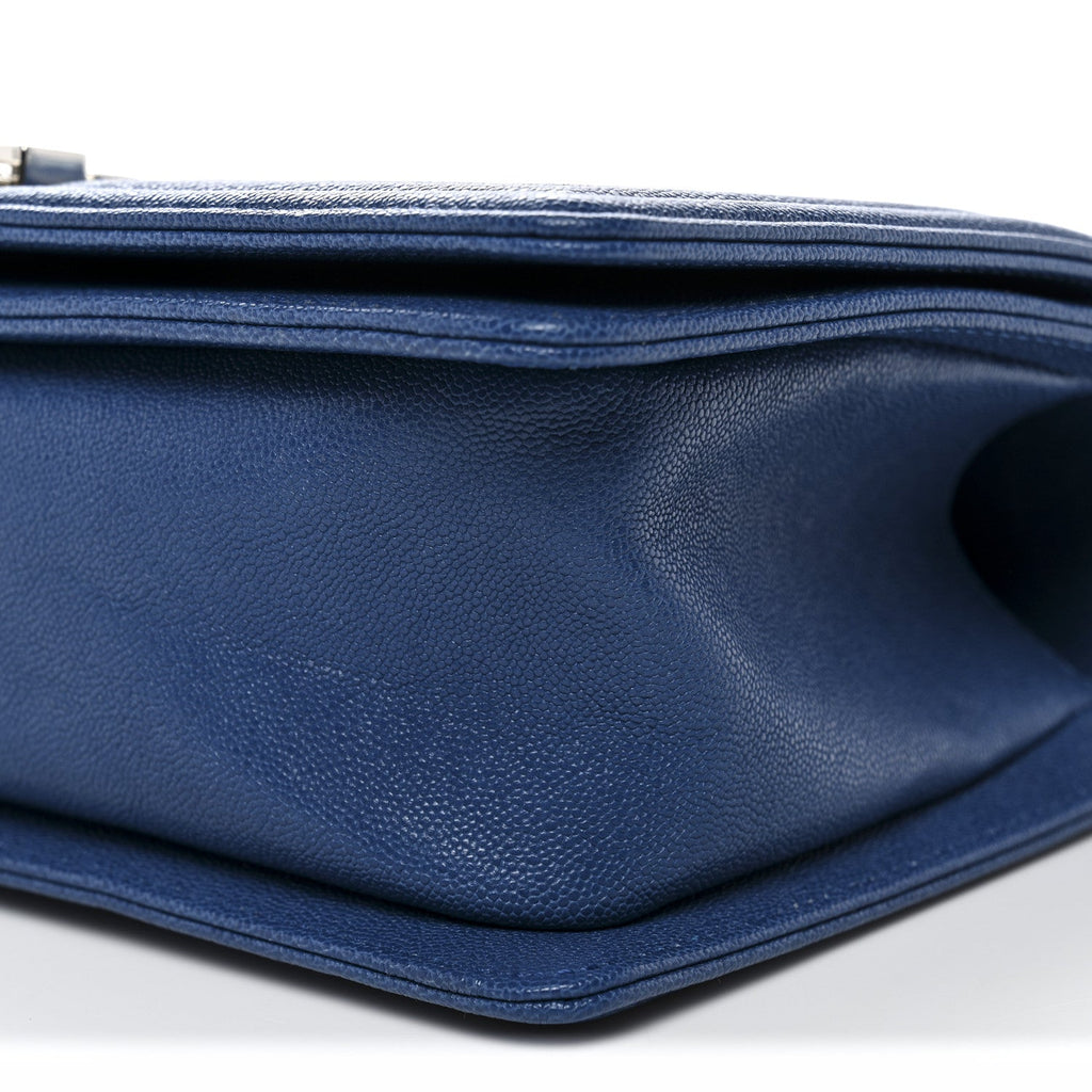 Chanel Caviar Quilted Medium Boy Flap Dark Blue