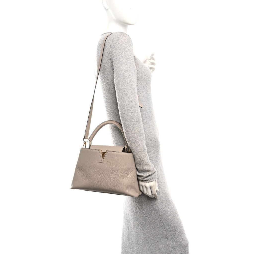 Louis Vuitton Taurillon Capucines PM Galet