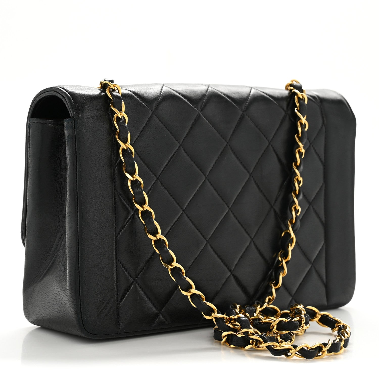 Chanel Lambskin Quilted Medium Single Flap Black