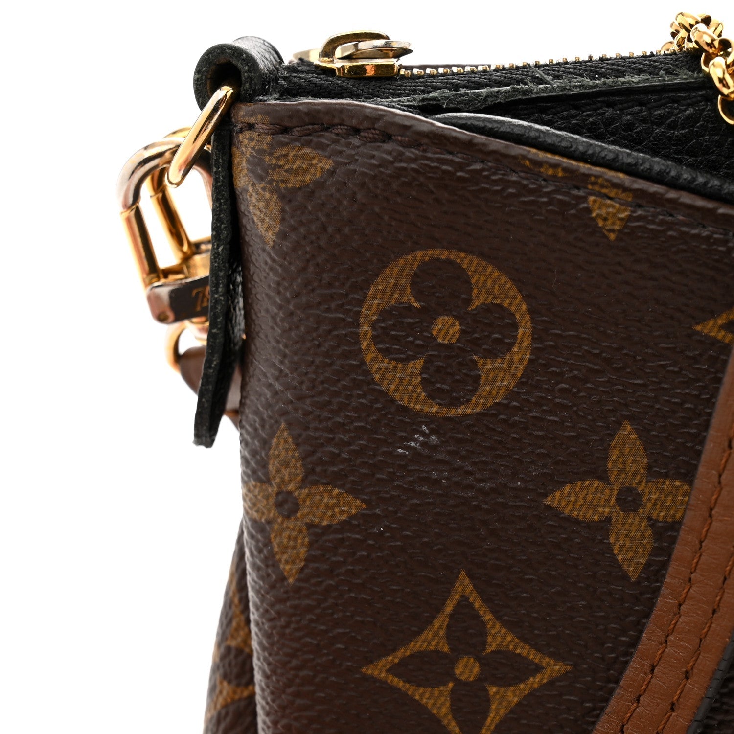 Louis Vuitton Monogram Pallas Clutch Black