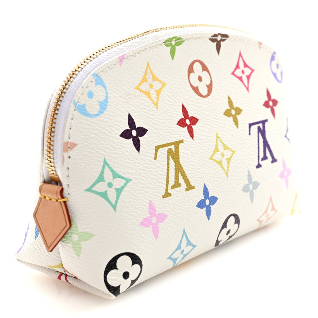 Louis Vuitton LV x TM Monogram Multicolor Cosmetic Pouch PM White