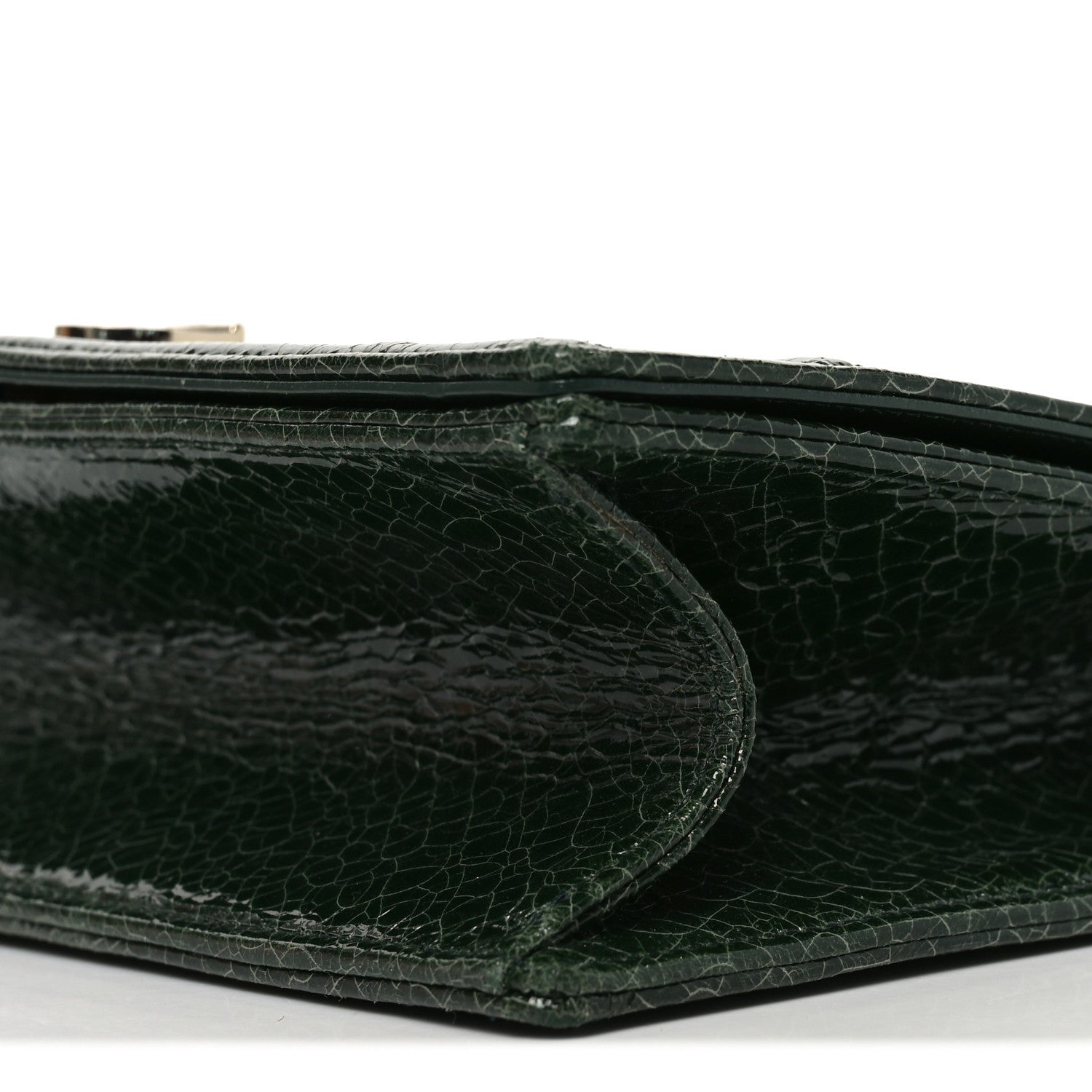 Christian Dior Ceramic Effect Deerskin Large Diorama Flap Bag Malachite Green