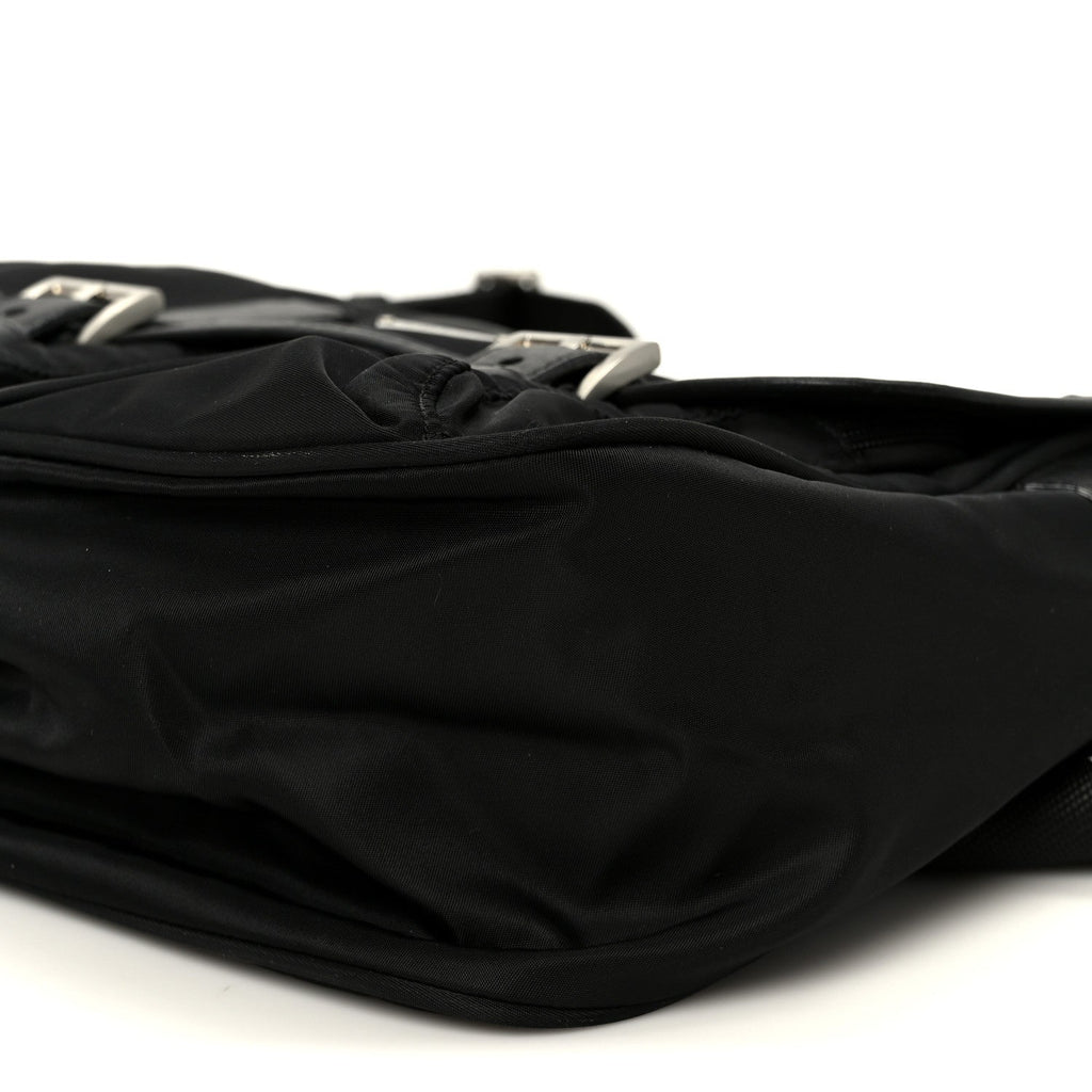 Prada Tessuto Nylon Messenger Bag Black