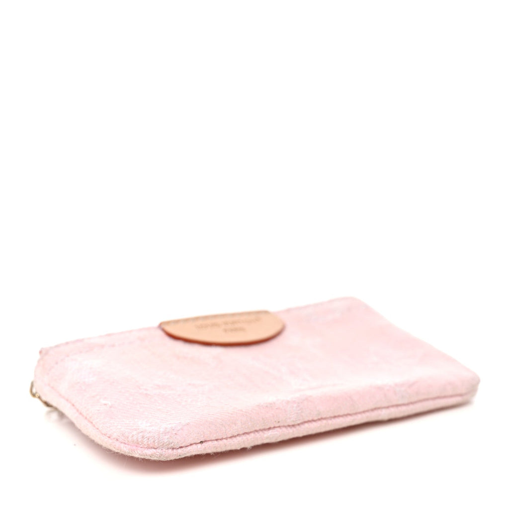 Louis Vuitton Monogram Denim Key Pouch Washed Pink