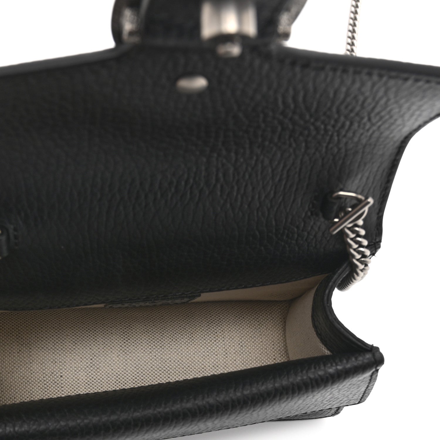 Gucci Dollar Calfskin Crystal Mini Dionysus Top Handle Bag Black Crystal