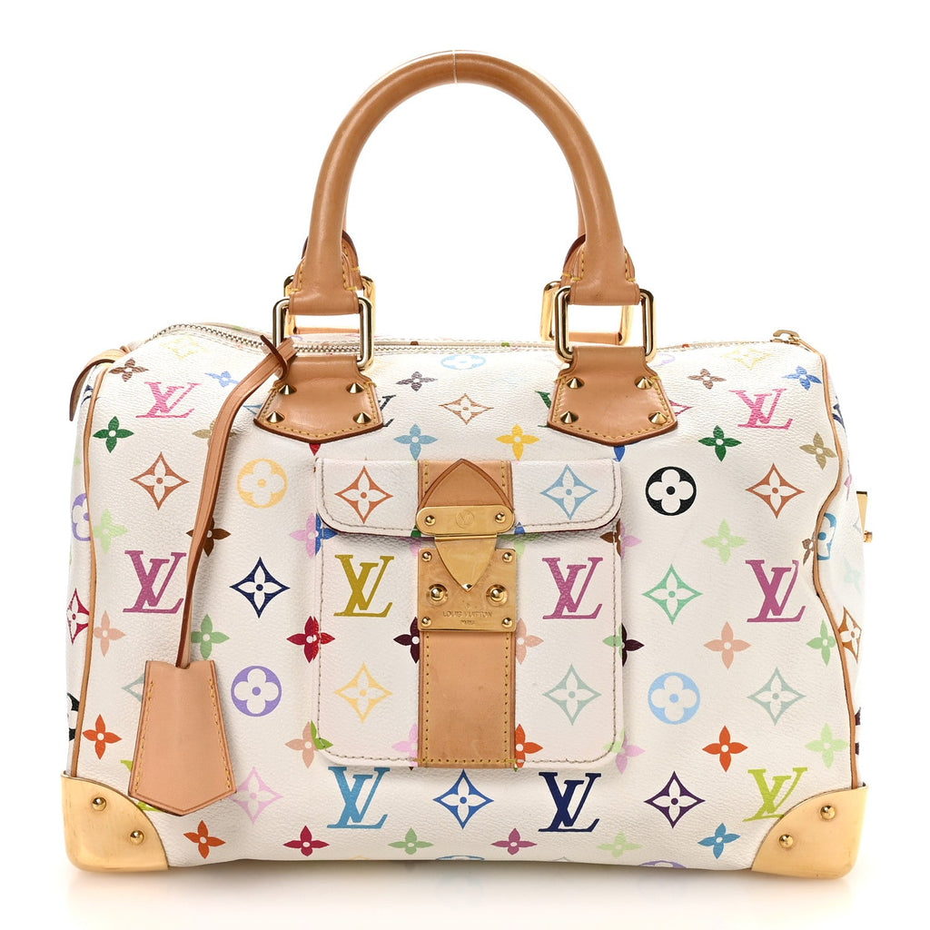 Louis Vuitton Monogram Multicolor Speedy 30 White