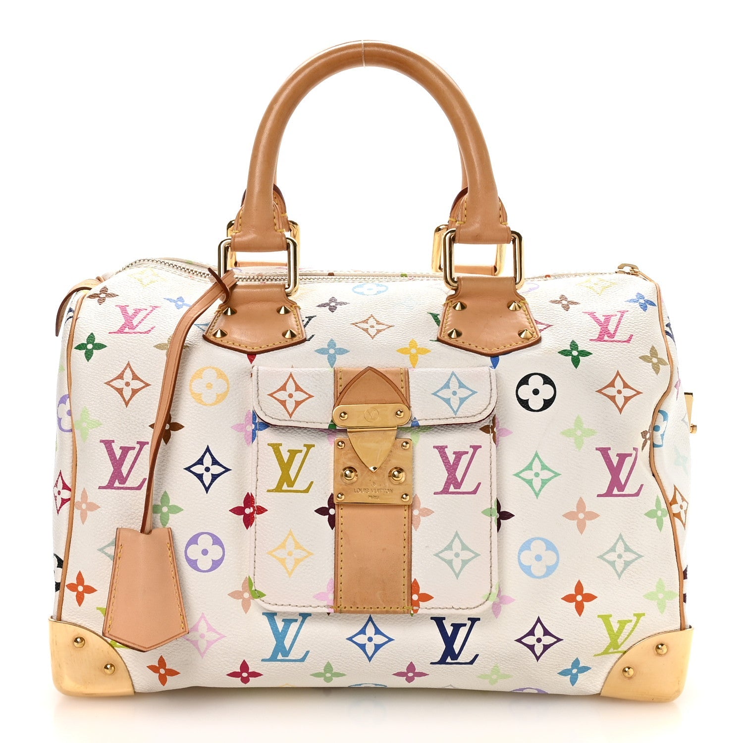 Louis Vuitton Monogram Multicolor Speedy 30 White