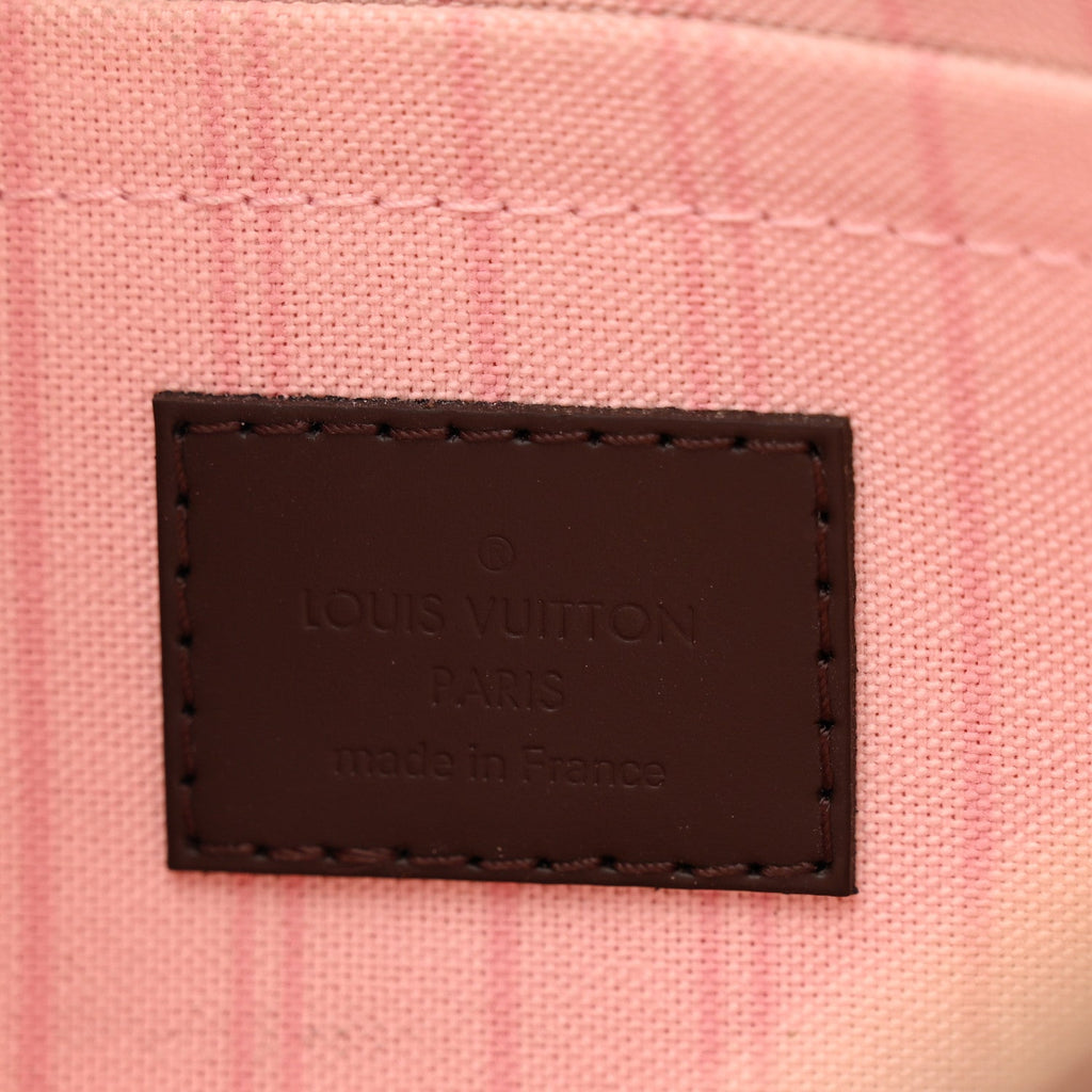 Louis Vuitton Damier Ebene Neverfull MM GM Pochette Rose Ballerine