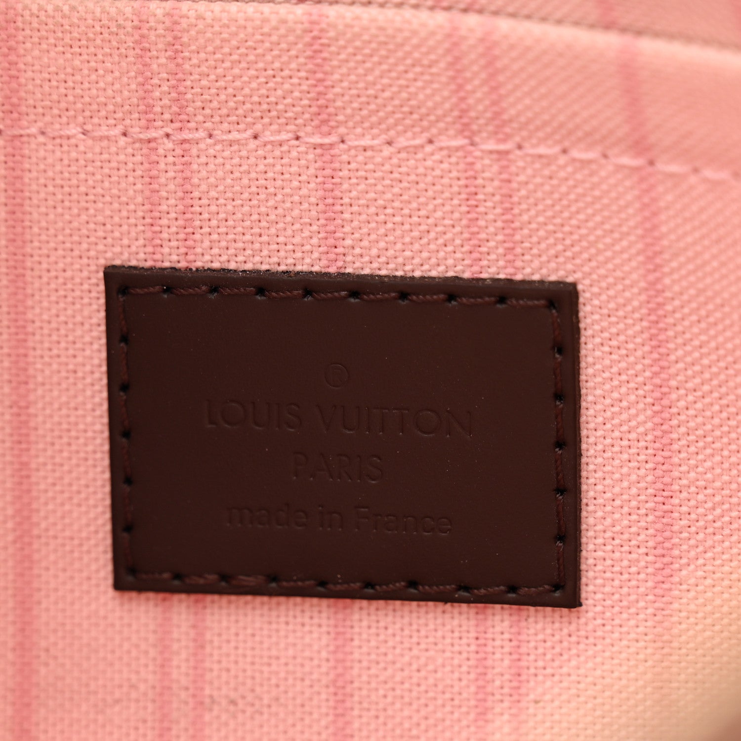 Louis Vuitton Damier Ebene Neverfull MM GM Pochette Rose Ballerine