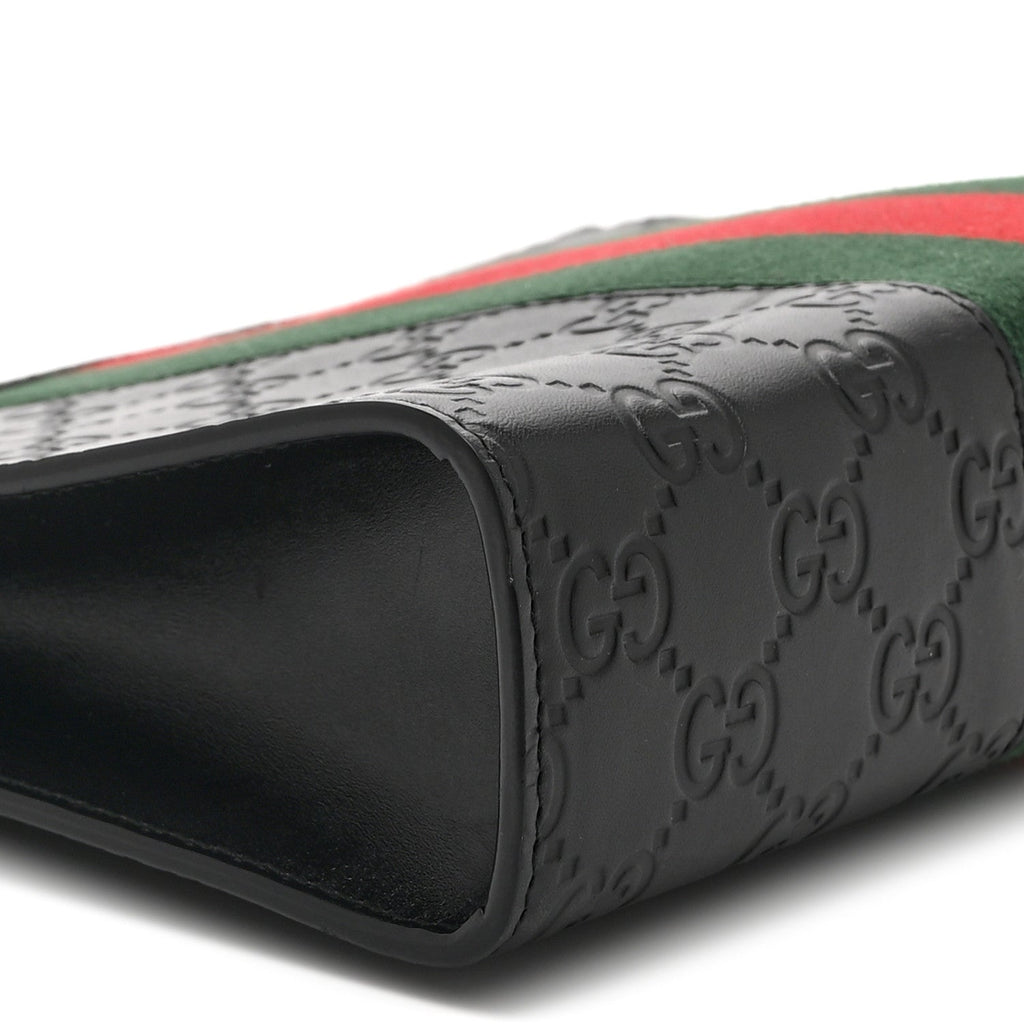 Gucci Guccissima Signature Web New Web Cosmetic Case Black
