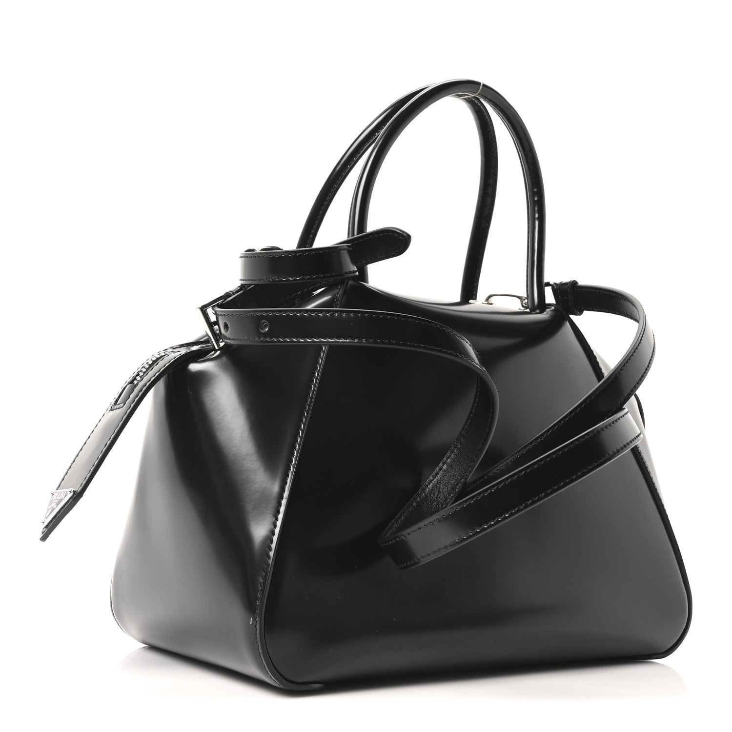 Prada Spazzolato Small Supernova Handbag Black