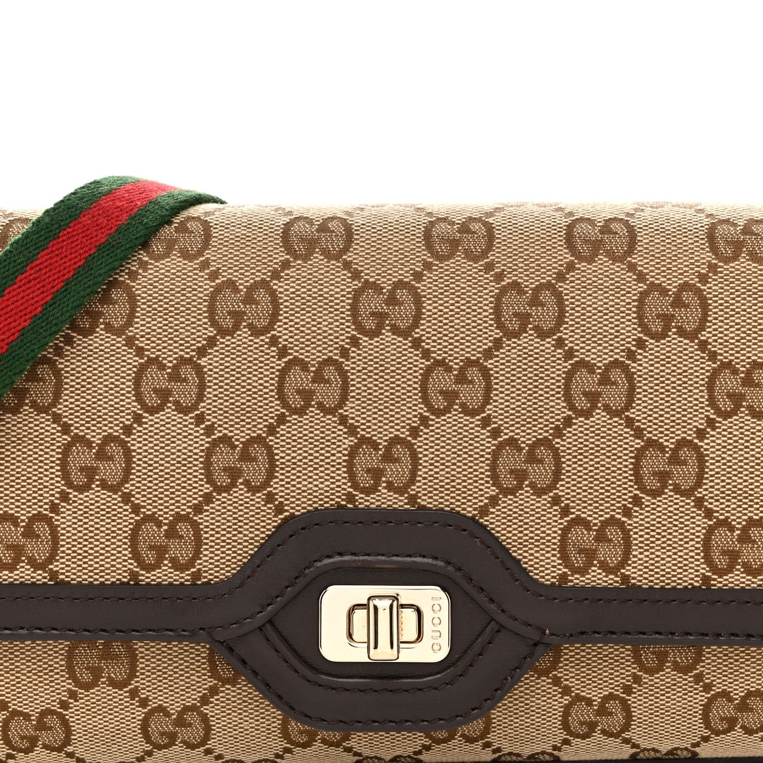 Gucci GG Monogram Small Luce Shoulder Bag Beige Ebony