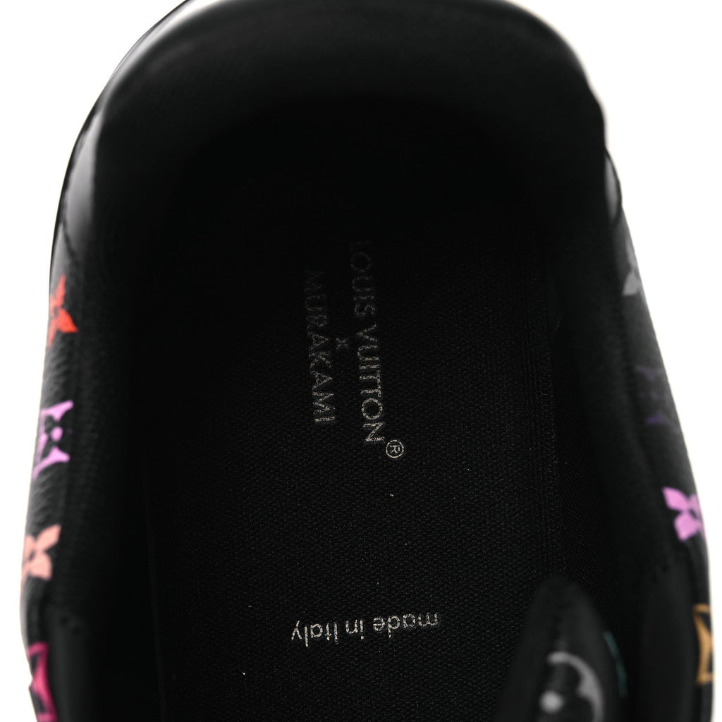 Louis Vuitton LV X TM Calfskin Monogram Multicolor Womens LV Trainer Sneakers 40 Black