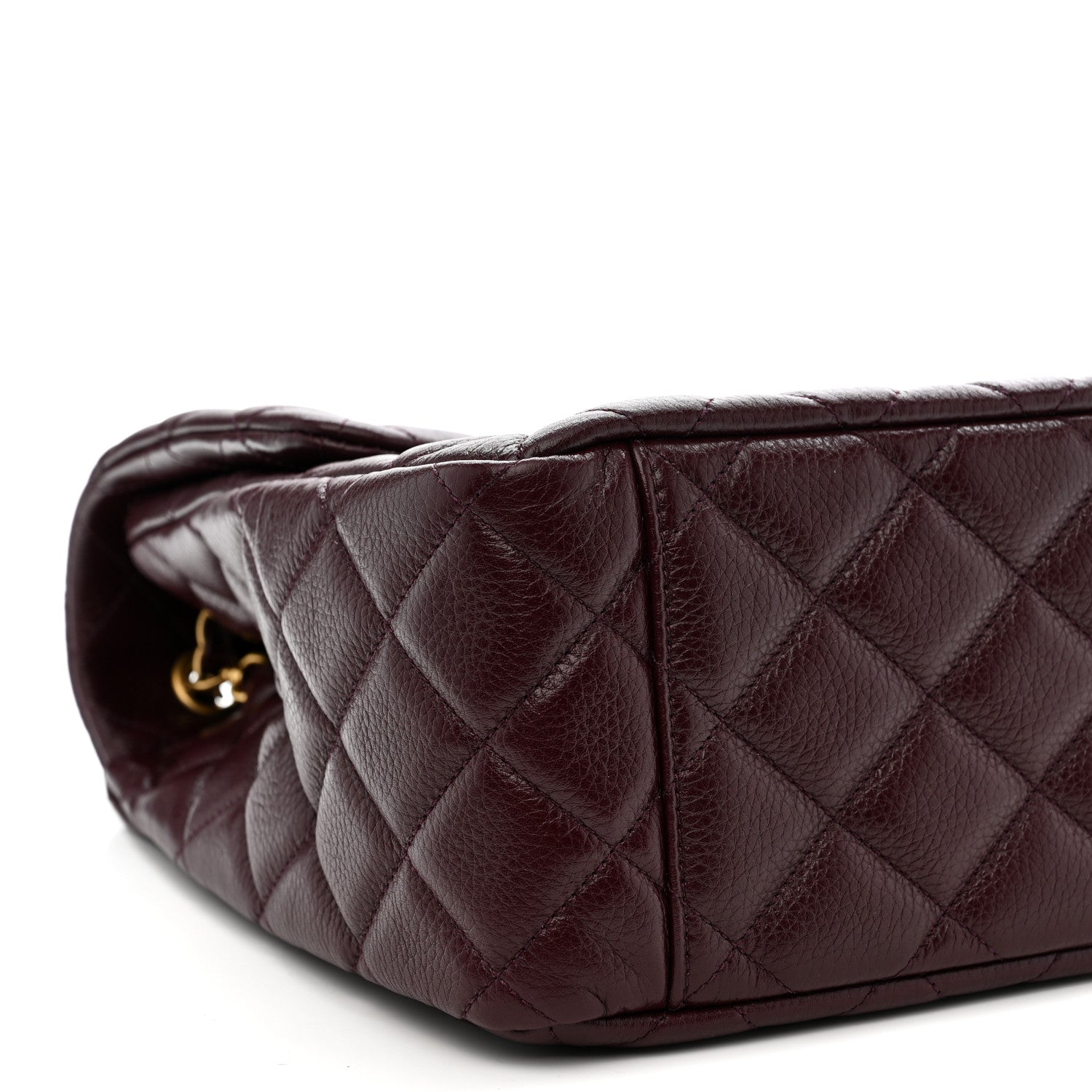 Chanel Grained Calfskin Quilted XXL Travel Flap Bag Burgundy