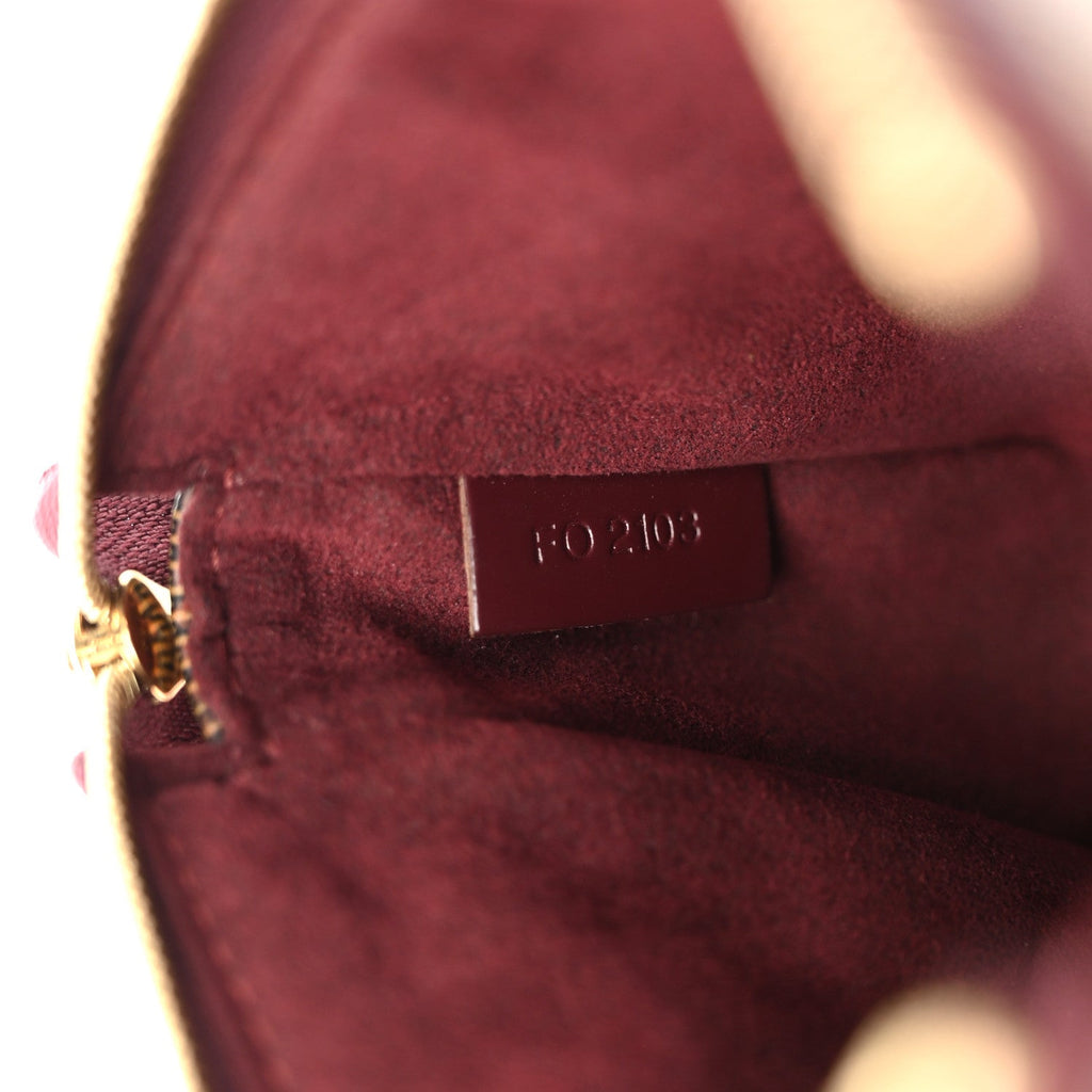 Louis Vuitton Damier Paillettes Mini Pochette Accessories Red