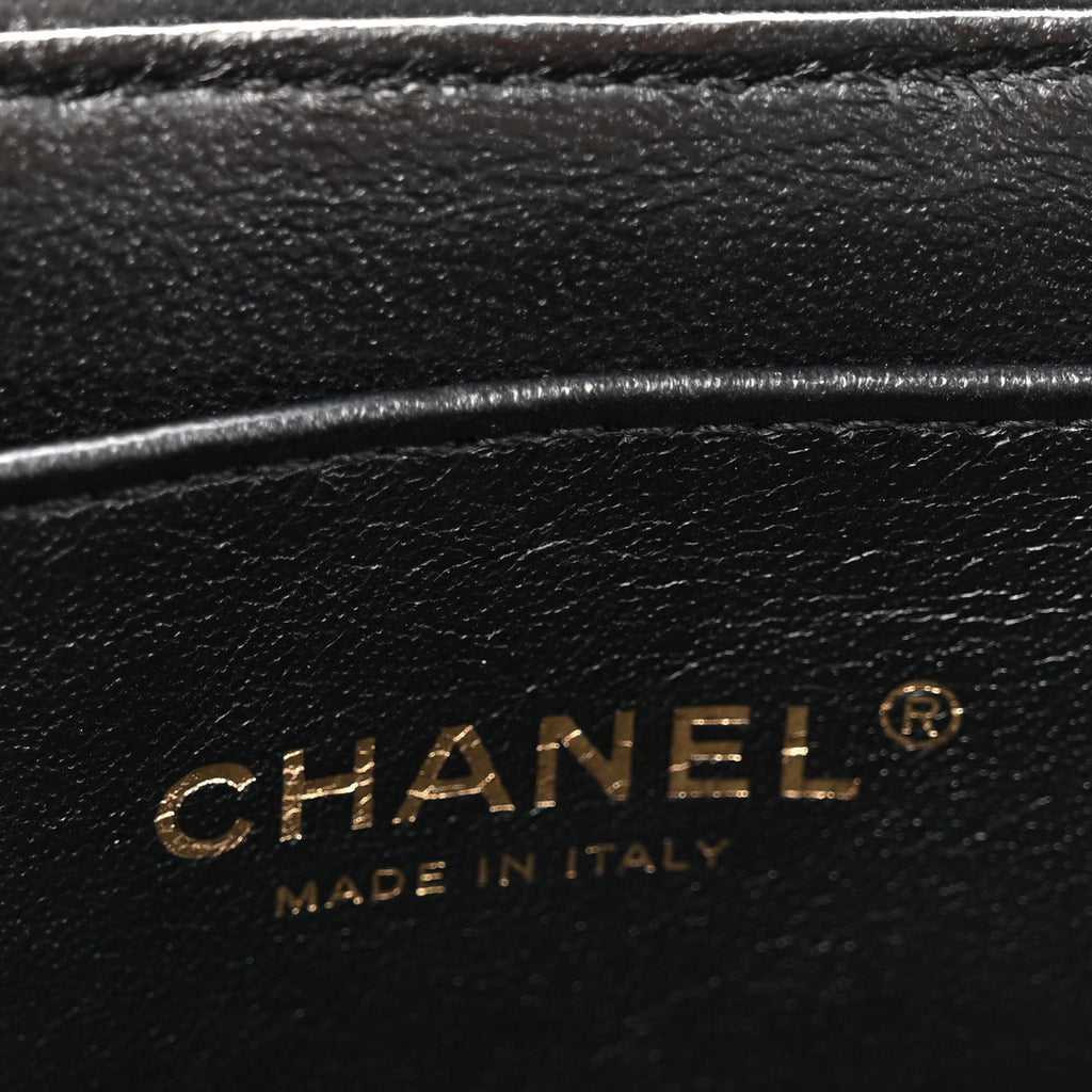 Chanel Lambskin Quilted Trendy Vanity Case Black