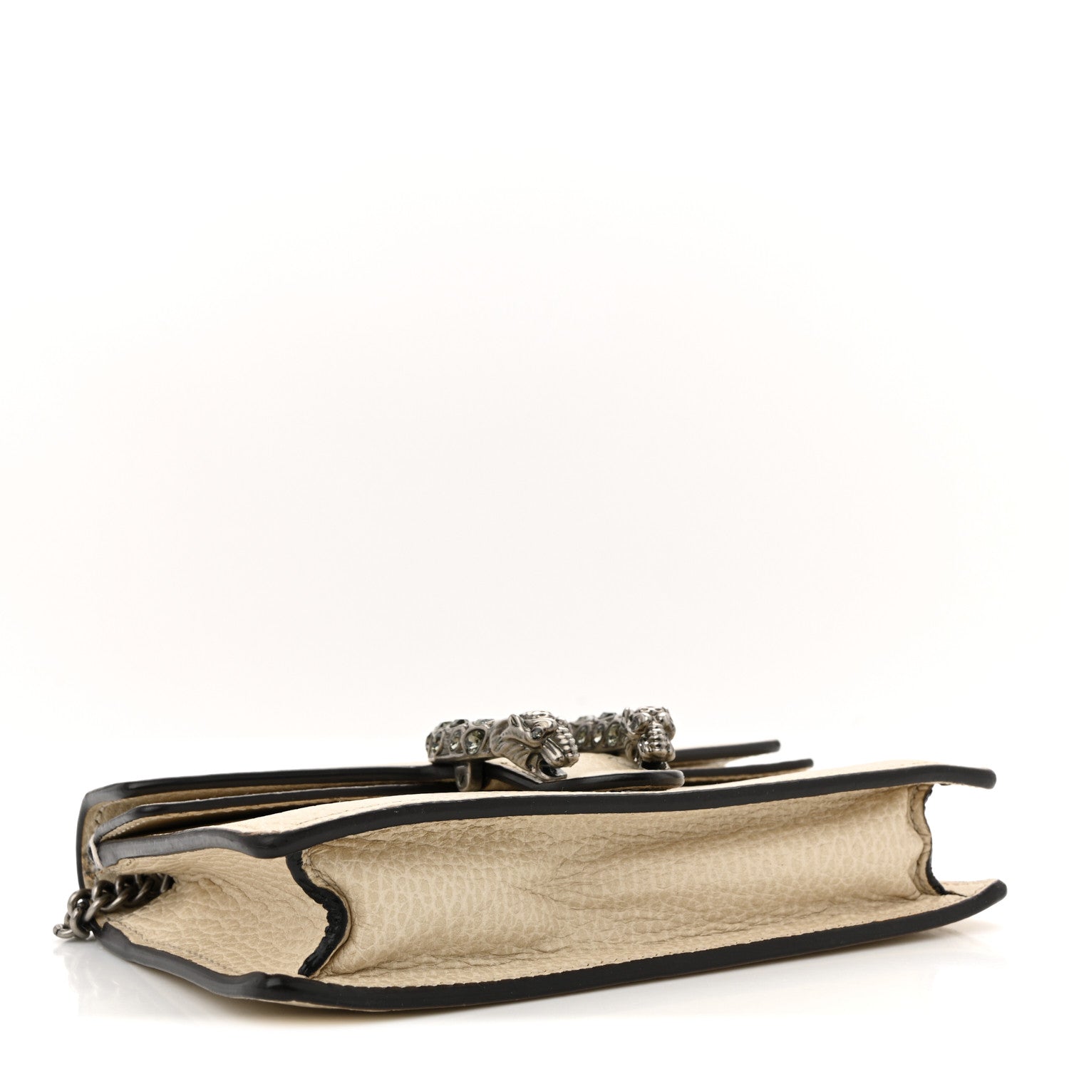 Gucci Dollar Calfskin Crystal Super Mini Dionysus Shoulder Bag Mystic White Black Diamond