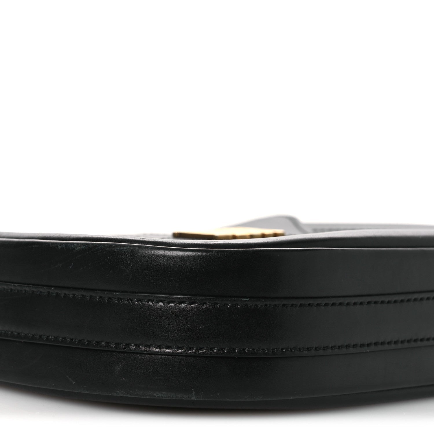 Christian Dior Calfskin D Fence Saddle Bag Black