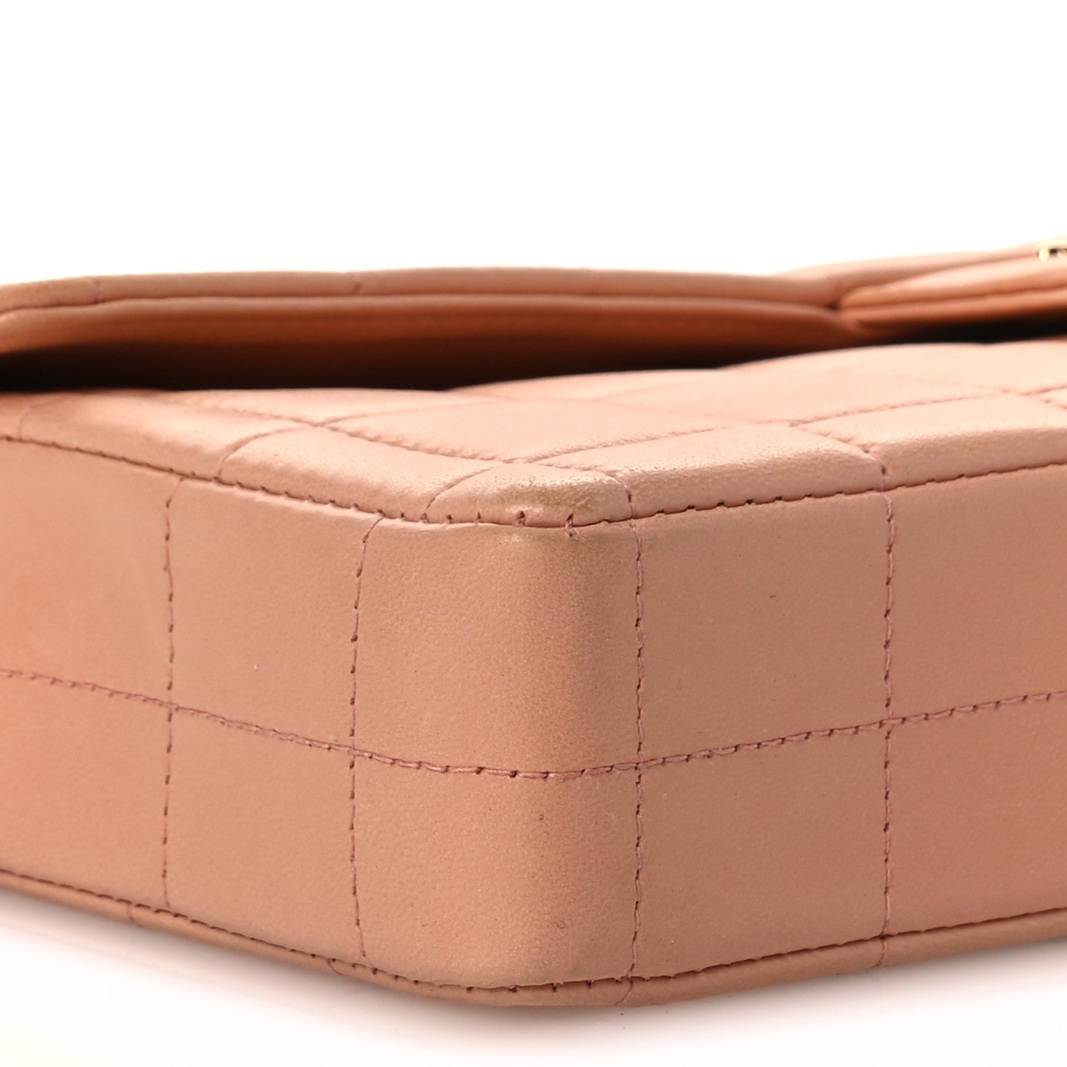 Chanel Lambskin East West Chocolate Bar Flap Light Orange