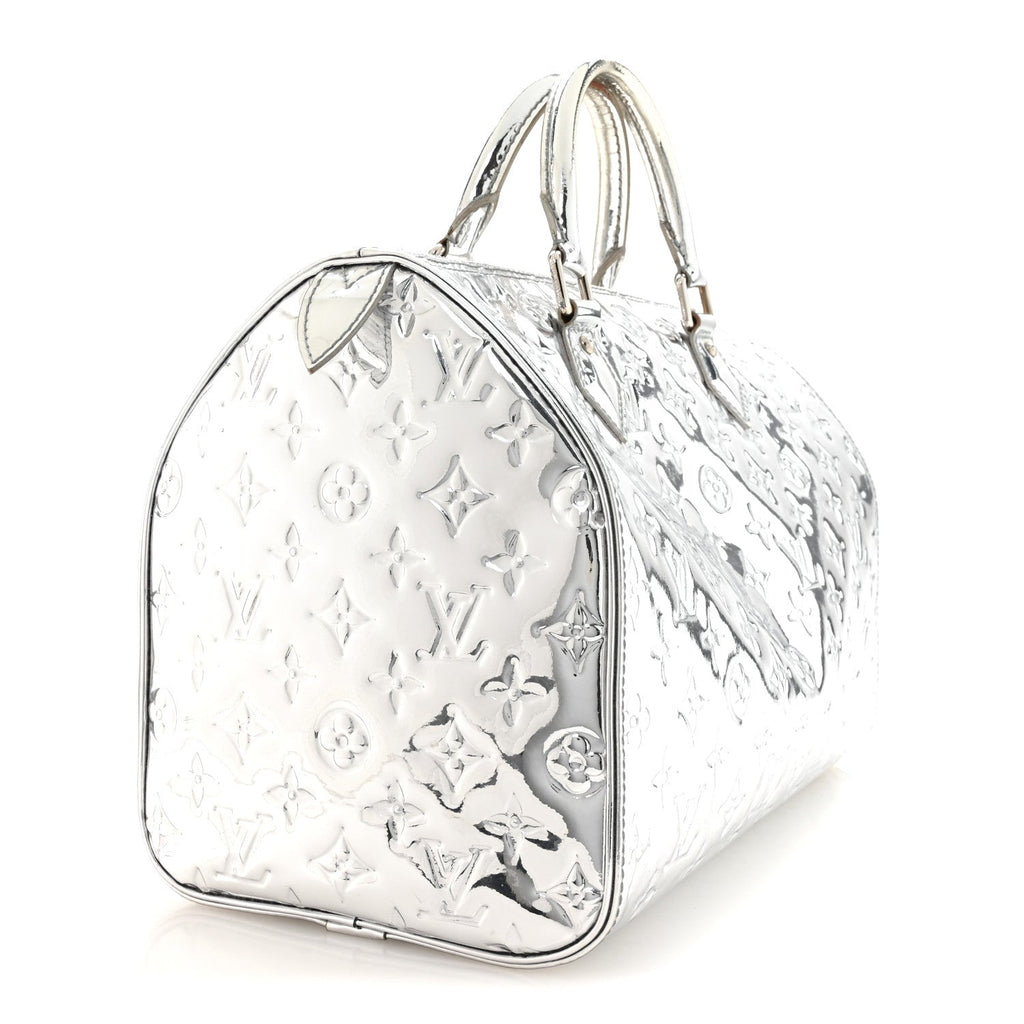 Louis Vuitton Monogram Miroir Speedy 30 Silver