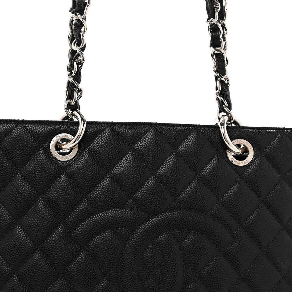 Chanel Caviar Quilted Grand Shopping Tote GST Black