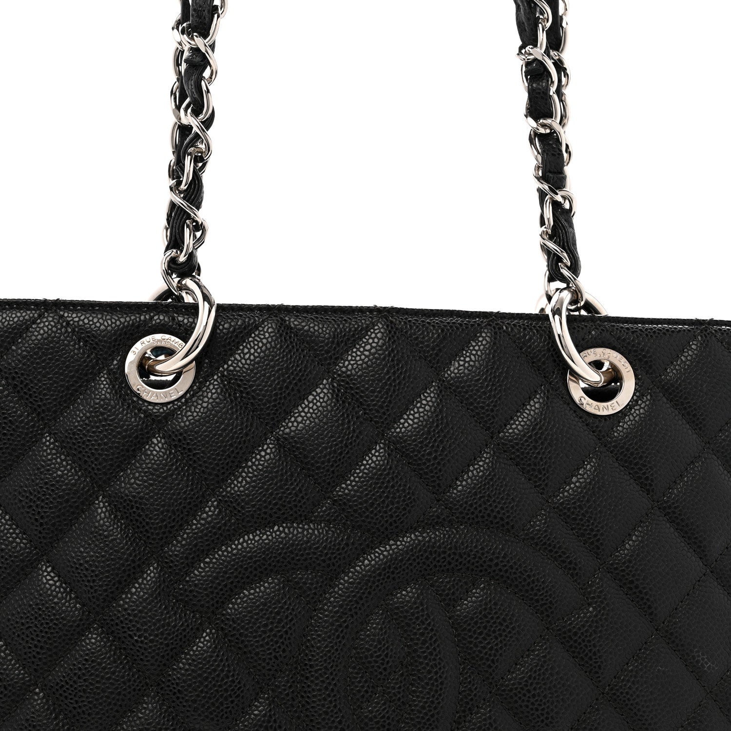 Chanel Caviar Quilted Grand Shopping Tote GST Black