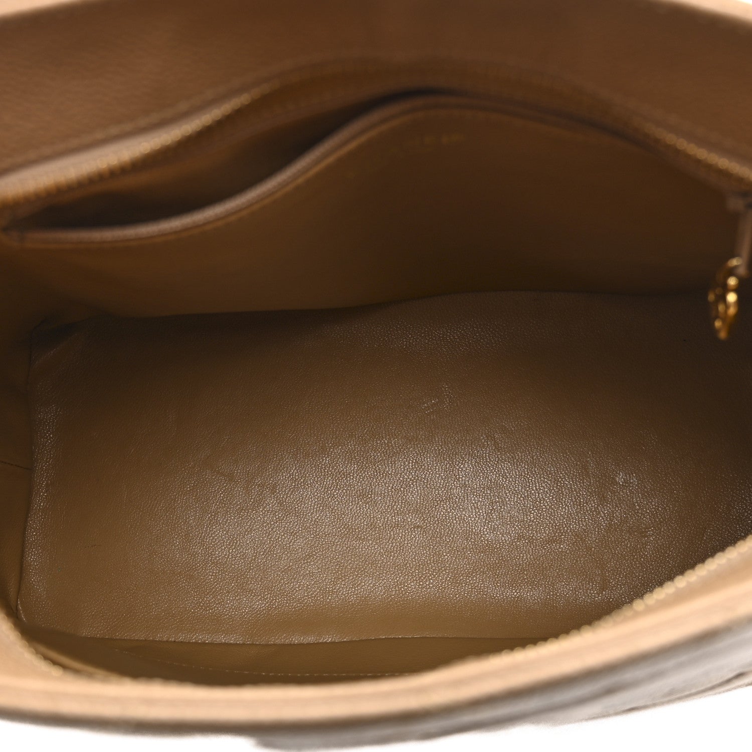 Chanel Caviar Quilted Medallion Tote Beige