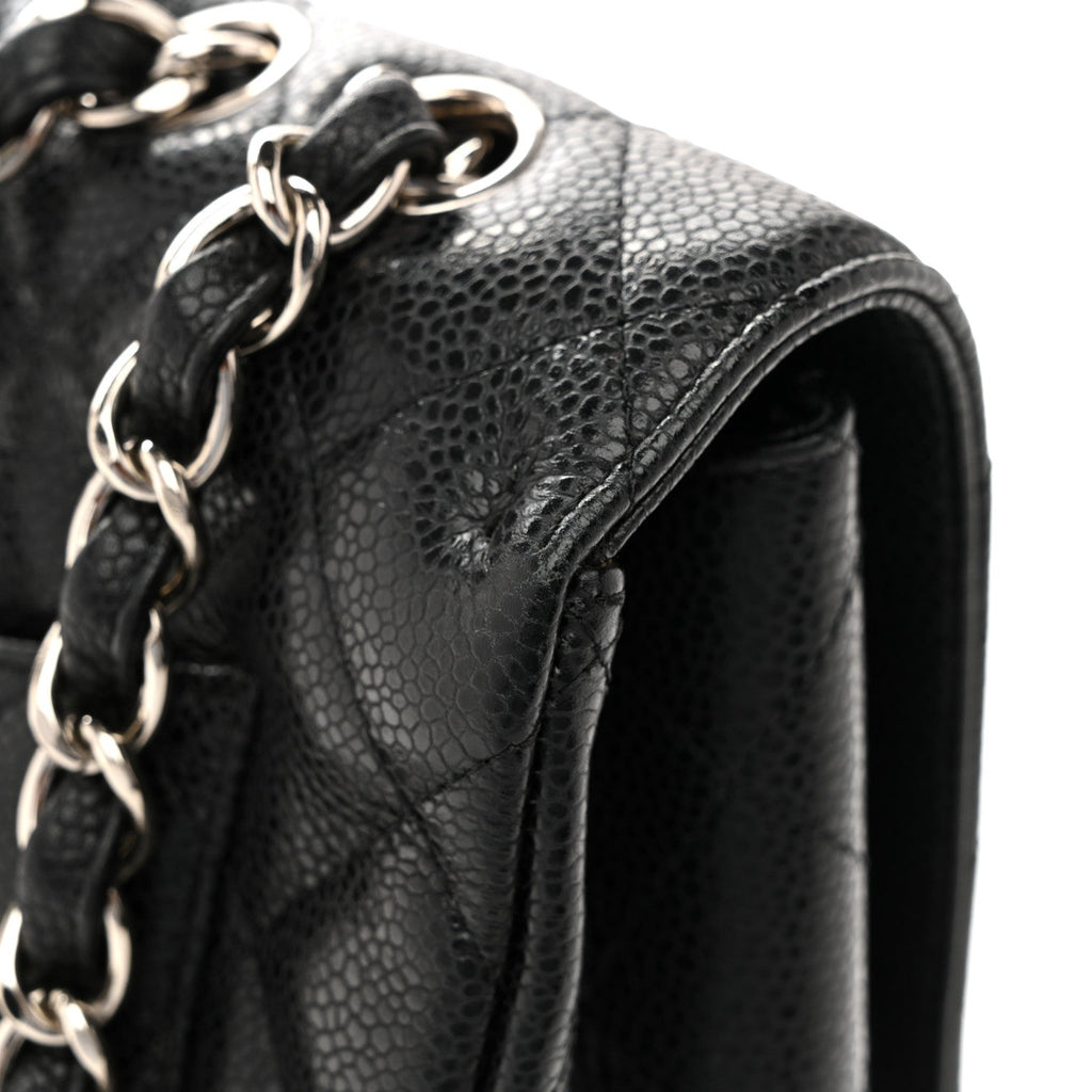 Chanel Caviar Quilted Jumbo Single Flap Black