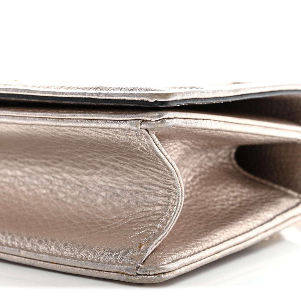 Christian Dior Metallic Grained Calfskin Small Diorama Flap Bag Copper