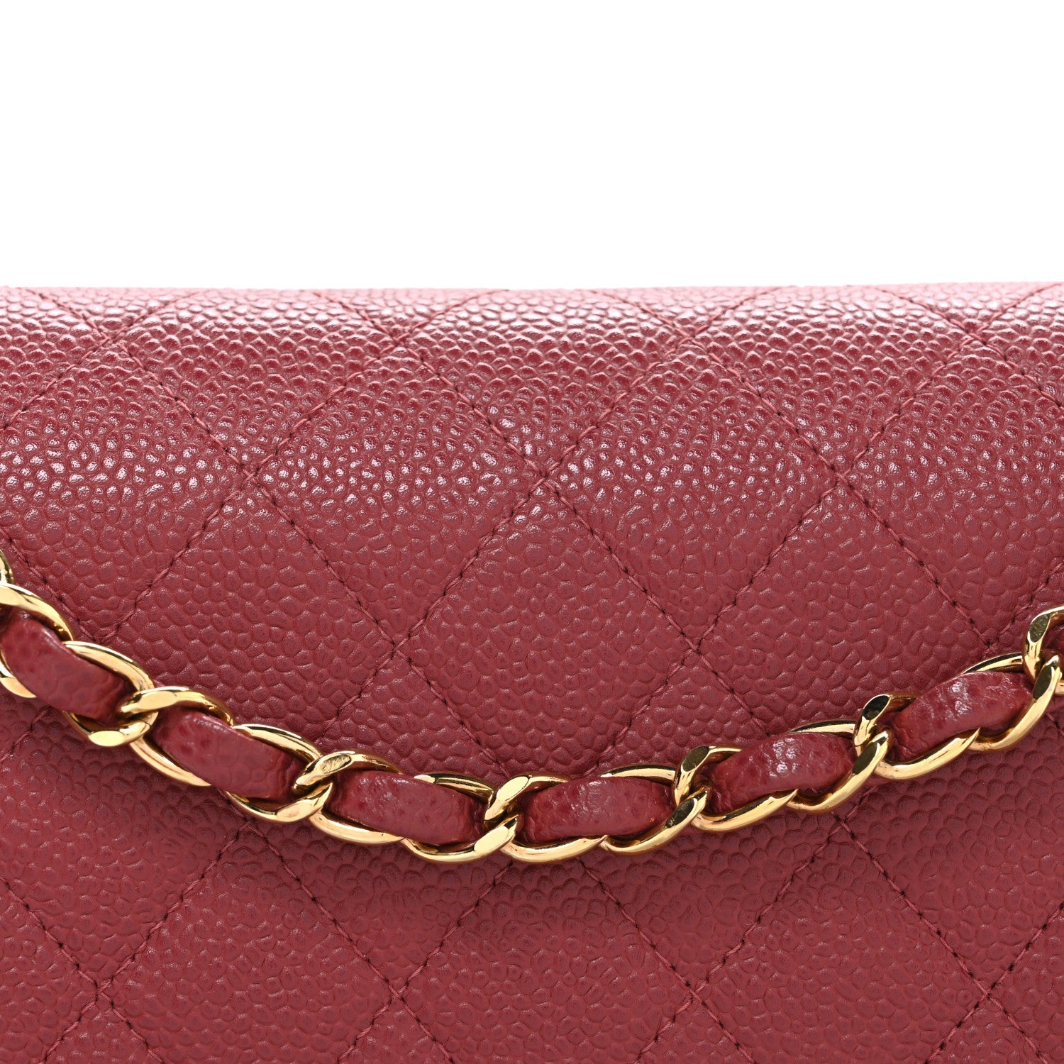 Chanel Caviar Quilted Medium Double Flap Dark Pink