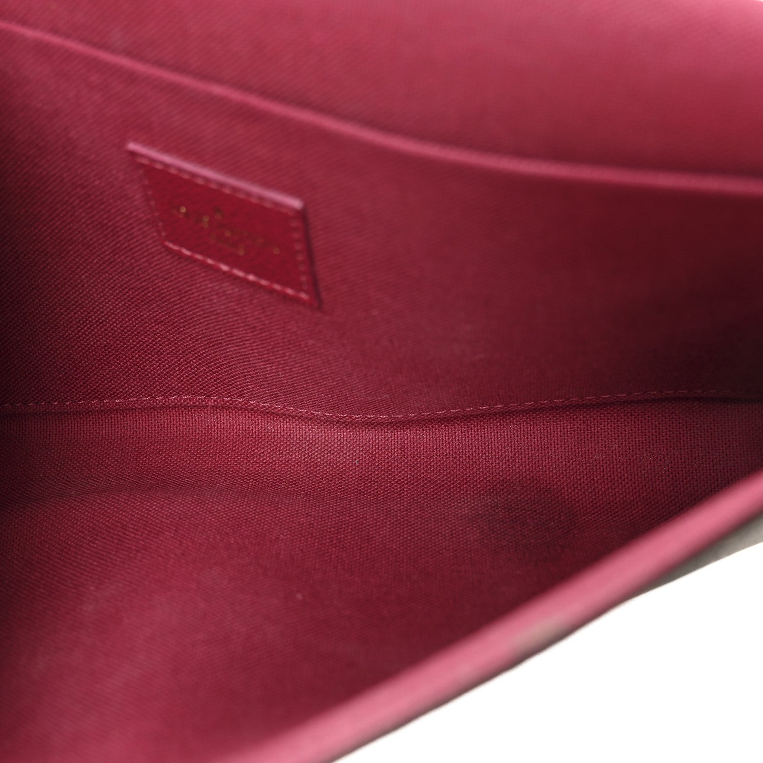 Louis Vuitton Monogram Pochette Felicie Chain Wallet Fuchsia