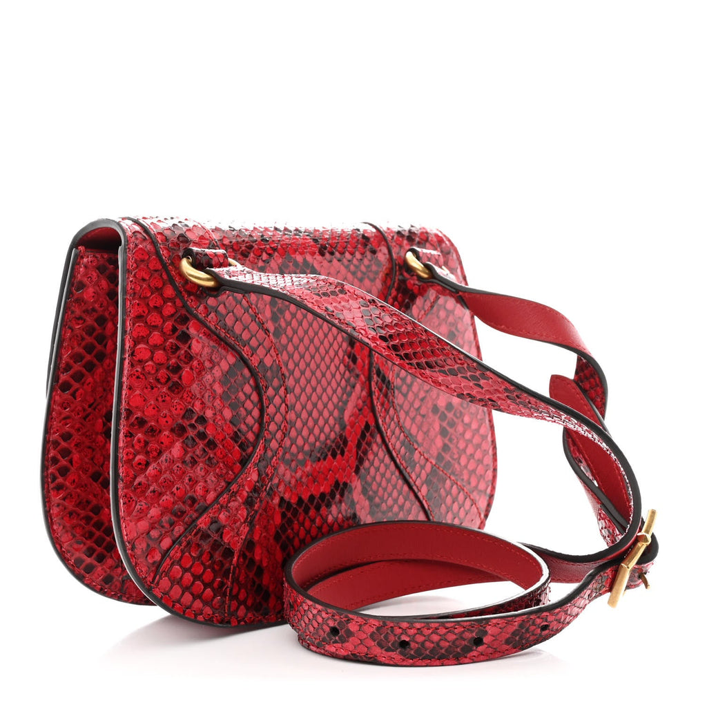 Gucci Elaphe Radiata Small Osiride Shoulder Bag Hibiscus Red
