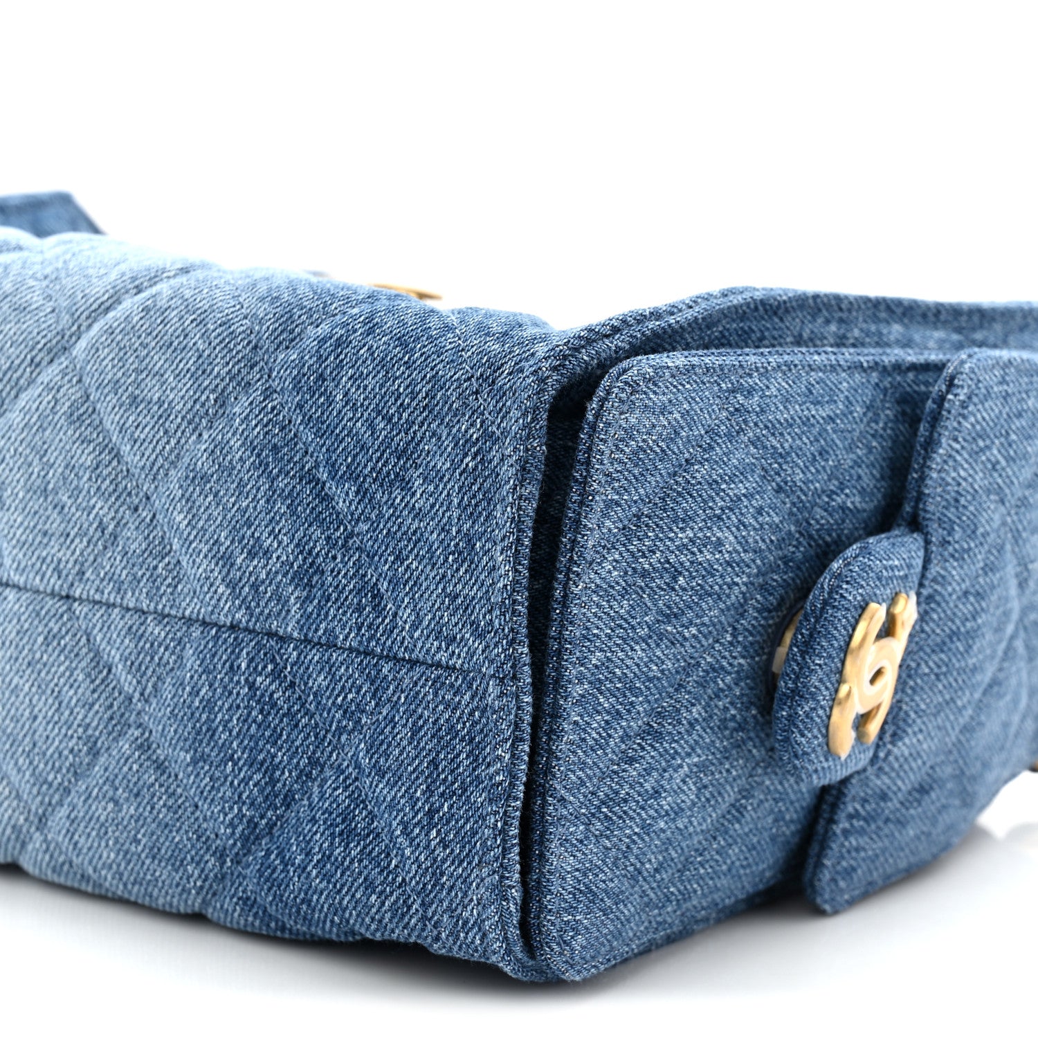 Chanel Washed Denim Quilted Mini Chanel 25 Handbag Blue
