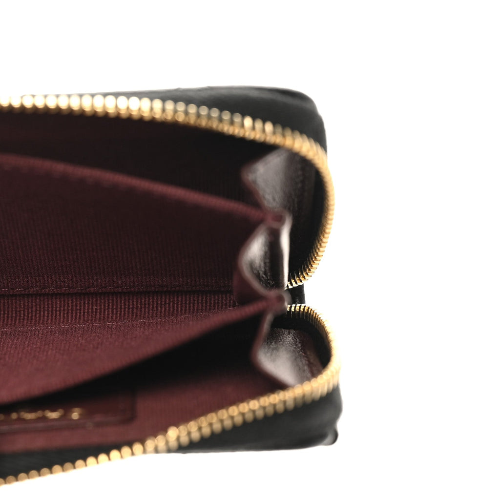 Caviar Quilted Zip Coin Purse Black