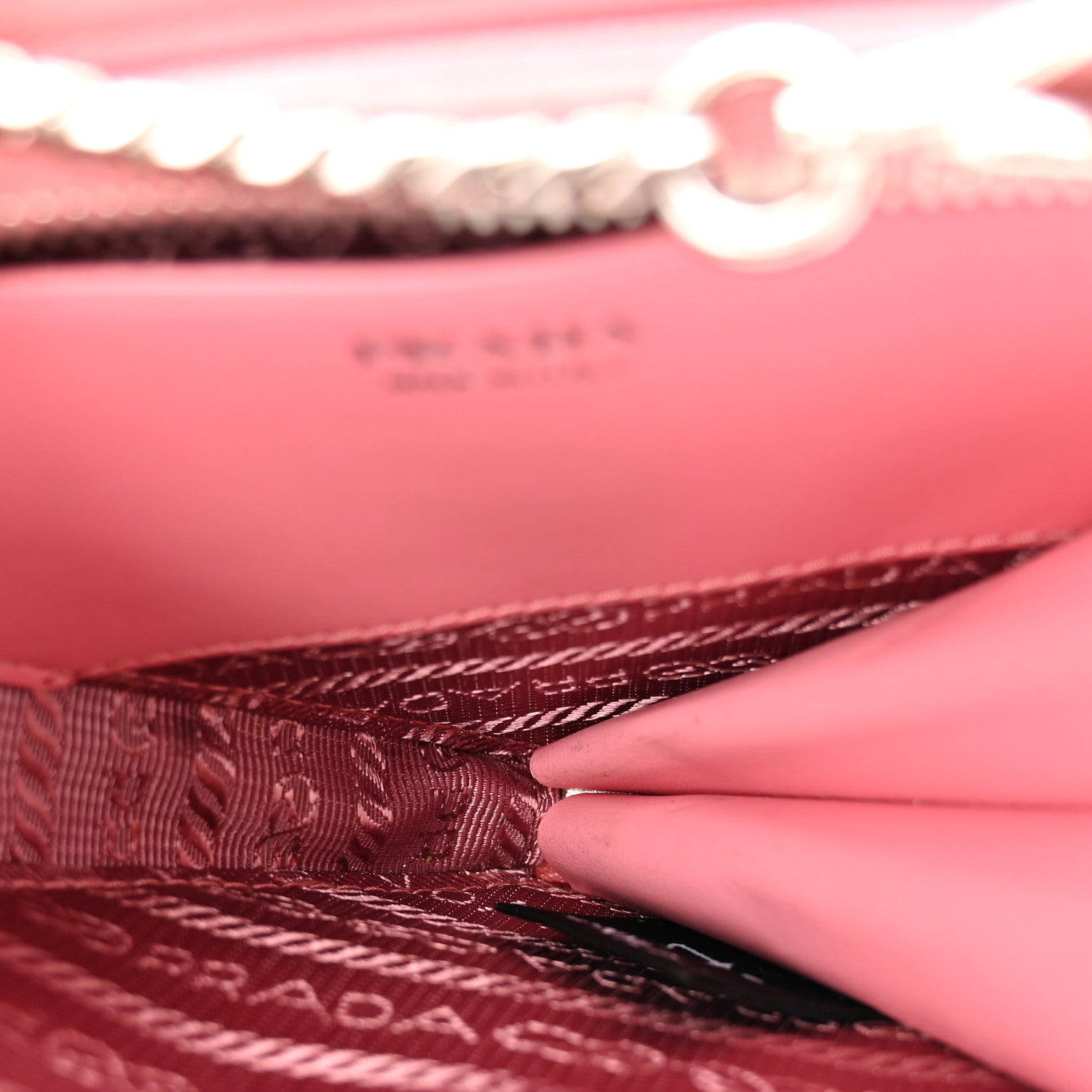 Prada Saffiano Mini Triangle Crossbody Pouch Petalo