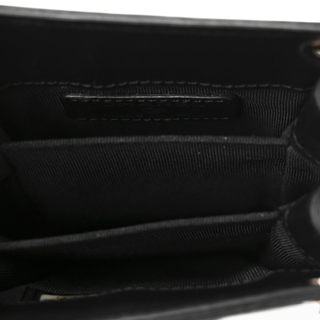 Patent CC Phone Holder Crossbody Black