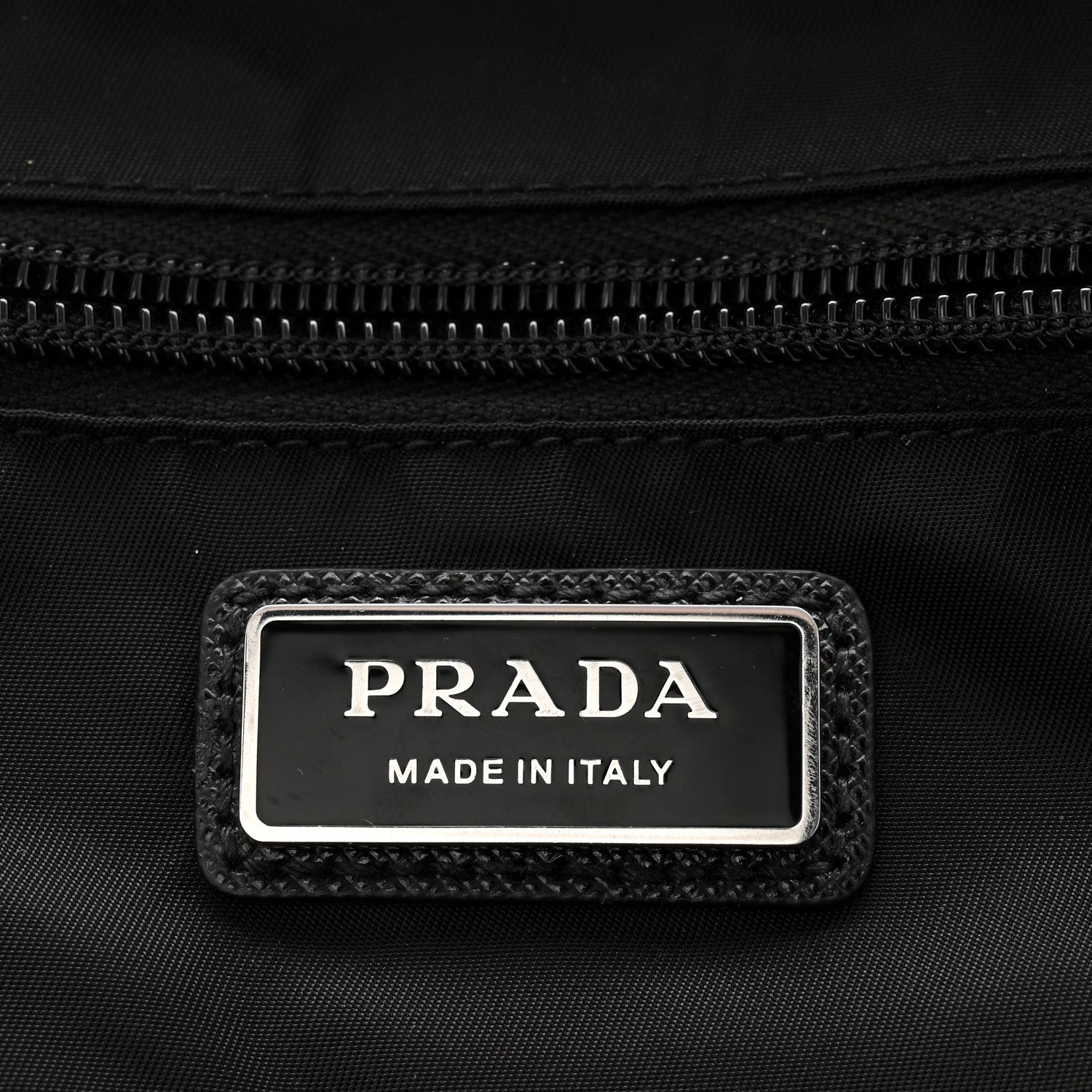 Prada Re-Nylon Saffiano Zip Backpack Black