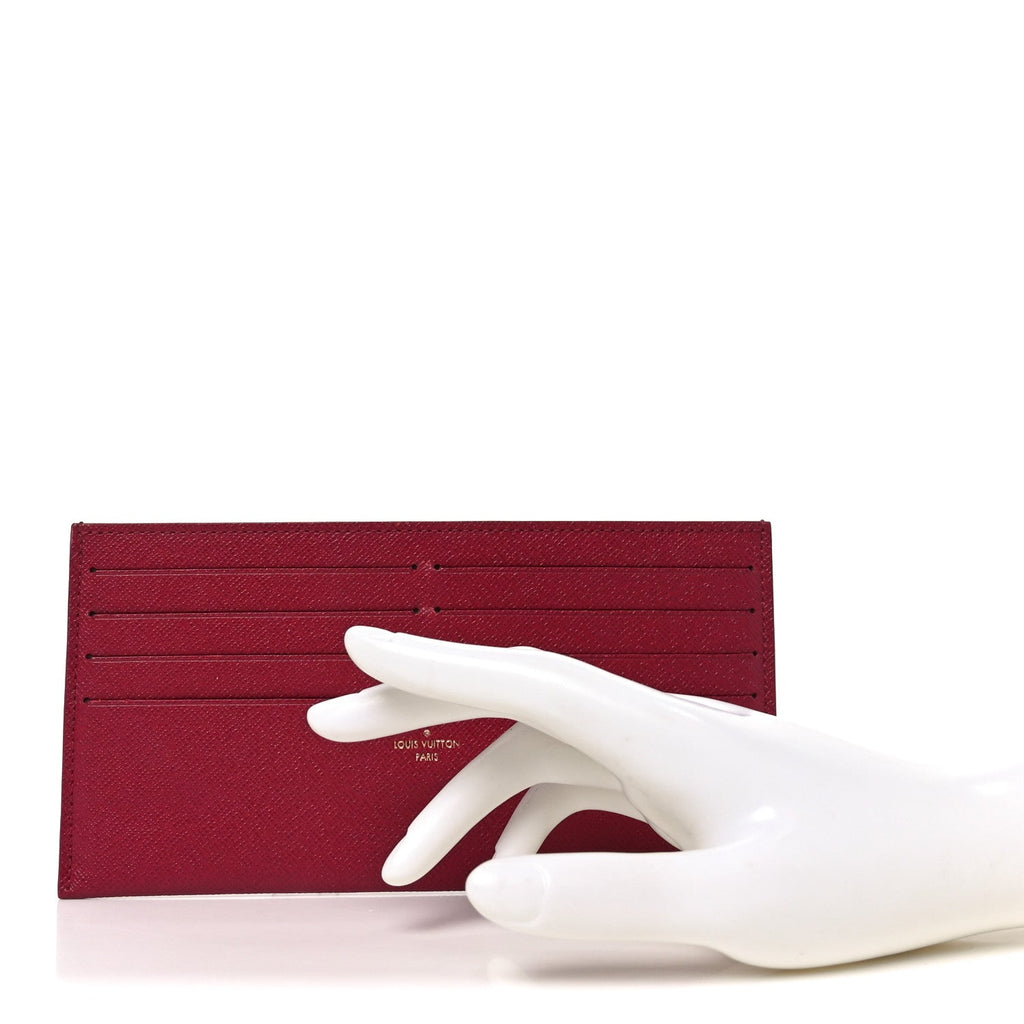 Louis Vuitton Calfskin Felicie Card Holder Insert Fuchsia