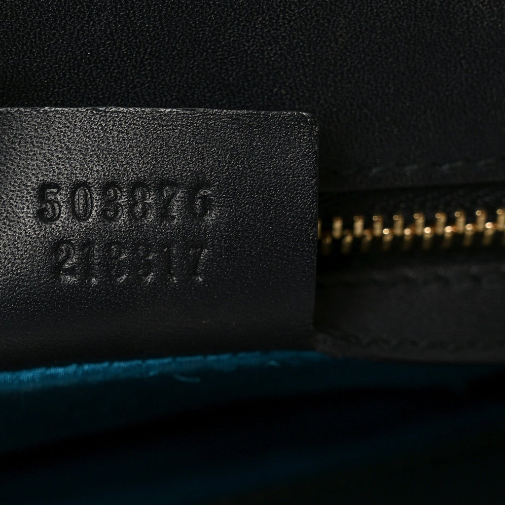 Gucci Suede Patent GG Web Medium Ophidia Chain Shoulder Bag Black