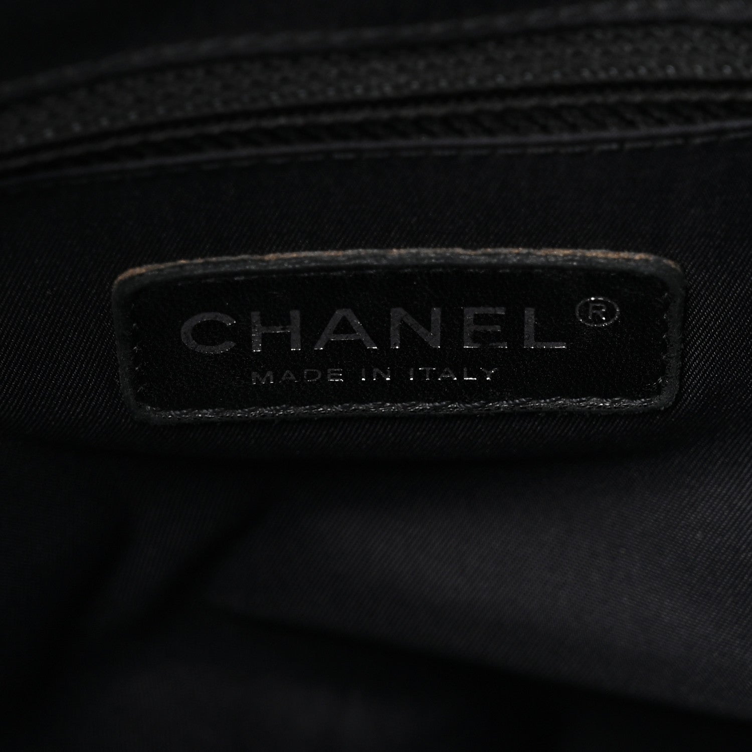 Chanel Coated Canvas Quilted Large Paris Biarritz Tote Black