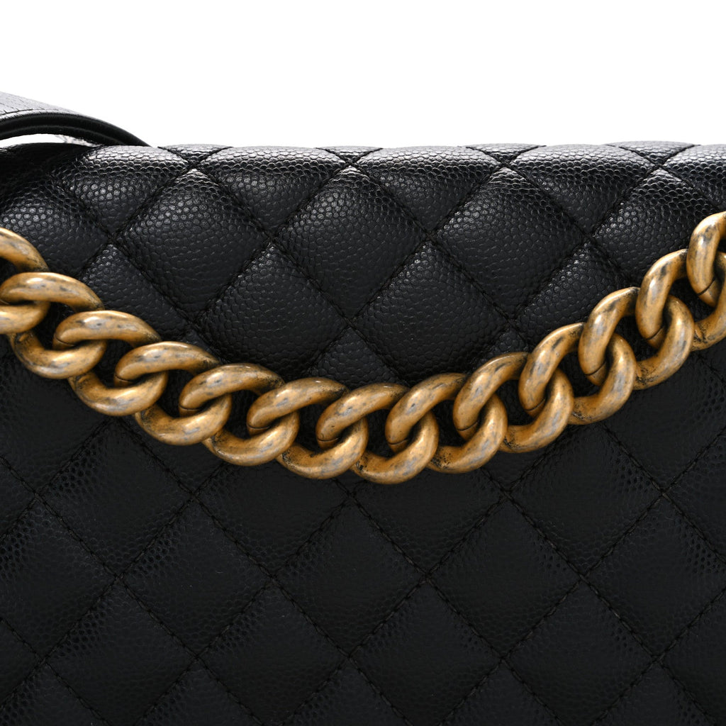 Chanel Caviar Quilted Medium Boy Flap Black